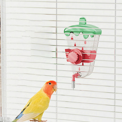 Parrot Cute Automatic Hanging Trigger Water Feeder Bird Cage Drinker Safe