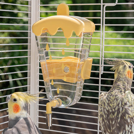 Parrot Cute Automatic Hanging Trigger Water Feeder Bird Cage Drinker Safe