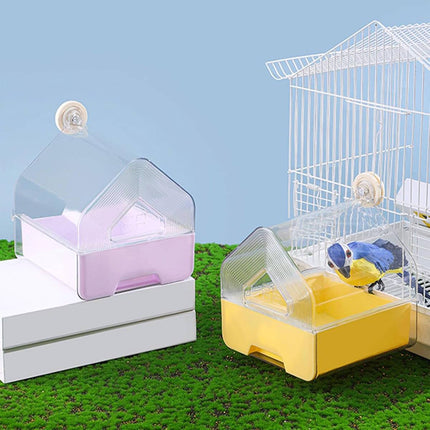 Parrot Bathtub Dual Use Feeder Cage Hanging Bowl Pet Bird Supply Cage Bird Bowl