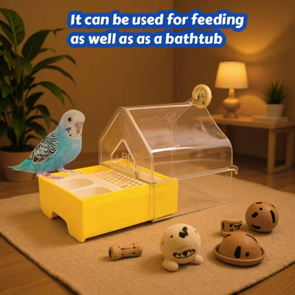 Parrot Bathtub Dual Use Feeder Cage Hanging Bowl Pet Bird Supply Cage Bird Bowl
