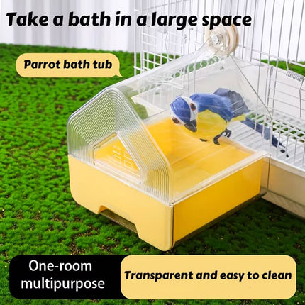 Parrot Bathtub Dual Use Feeder Cage Hanging Bowl Pet Bird Supply Cage Bird Bowl