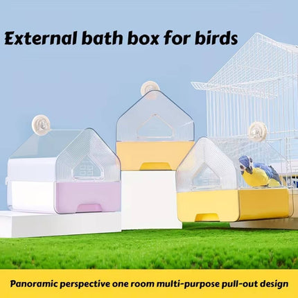 Parrot Bathtub Dual Use Feeder Cage Hanging Bowl Pet Bird Supply Cage Bird Bowl