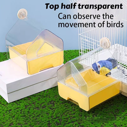Parrot Bathtub Dual Use Feeder Cage Hanging Bowl Pet Bird Supply Cage Bird Bowl