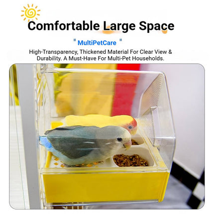 Parrot Bathtub Dual Use Feeder Cage Hanging Bowl Pet Bird Supply Cage Bird Bowl