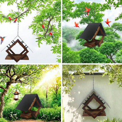 Outdoor Hanging Bird Feeder Weatherproof with Chain for Garden Yard Patio Birds