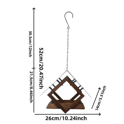 Outdoor Hanging Bird Feeder Weatherproof with Chain for Garden Yard Patio Birds