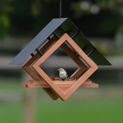 Outdoor Hanging Bird Feeder Weatherproof with Chain for Garden Yard Patio Birds