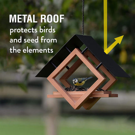 Outdoor Hanging Bird Feeder Weatherproof with Chain for Garden Yard Patio Birds