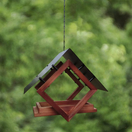 Outdoor Hanging Bird Feeder Weatherproof with Chain for Garden Yard Patio Birds