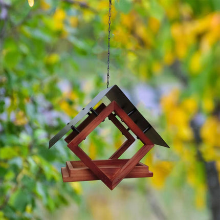 Outdoor Hanging Bird Feeder Weatherproof with Chain for Garden Yard Patio Birds