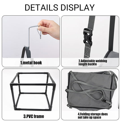 Metal Hook Double Layer Hanging Cat Hammock with Durable Fabric for Indoor Cats