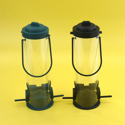 Hanging Bird Feeder Outdoor Wild Bird Seed Dispenser Clear Cup for Garden Yard