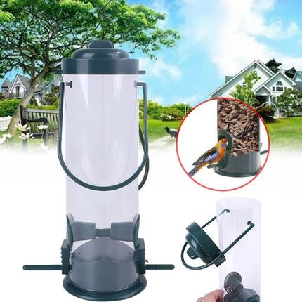 Hanging Bird Feeder Outdoor Wild Bird Seed Dispenser Clear Cup for Garden Yard