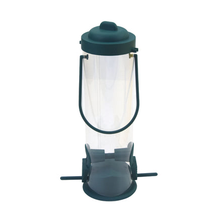 Hanging Bird Feeder Outdoor Wild Bird Seed Dispenser Clear Cup for Garden Yard