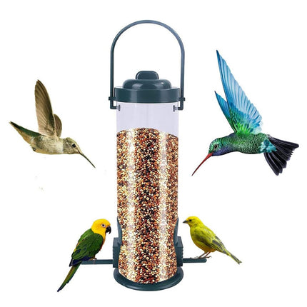 Hanging Bird Feeder Outdoor Wild Bird Seed Dispenser Clear Cup for Garden Yard