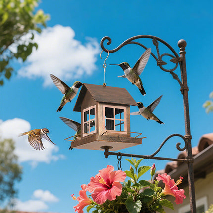 Outdoor Hanging Metal Bird Feeder Rain-Proof for Garden Yard Patio Balcony Use