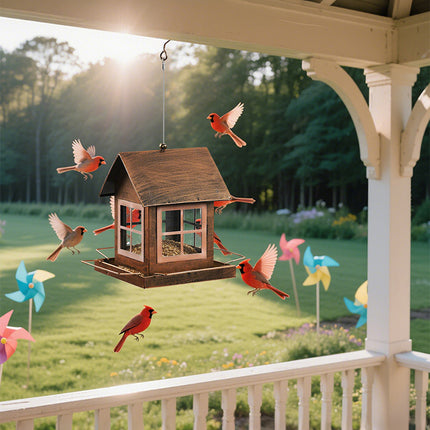 Outdoor Hanging Metal Bird Feeder Rain-Proof for Garden Yard Patio Balcony Use