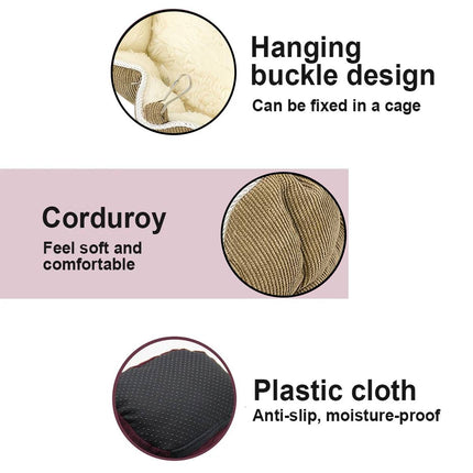 Hanging Corduroy Small Pet Nest with Plush Lining