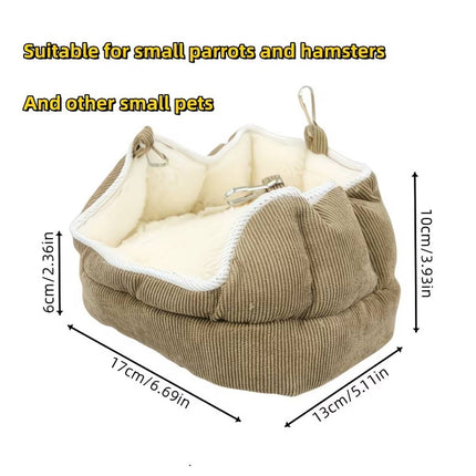 Hanging Corduroy Small Pet Nest with Plush Lining