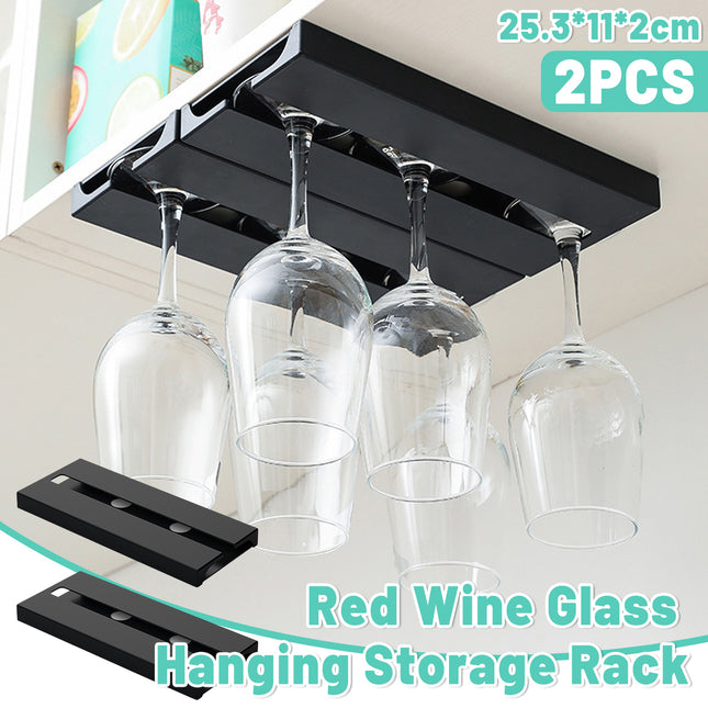Wine Glass Hanging Rack Set 2 Pieces Red Wine Rack for Storage and Draining