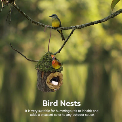 Outdoor Birdhouse Hanging Nest Small Birds Wooden Nesting Box For Courtyard