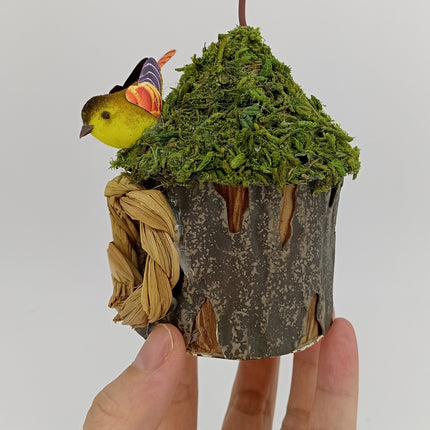 Outdoor Birdhouse Hanging Nest Small Birds Wooden Nesting Box For Courtyard