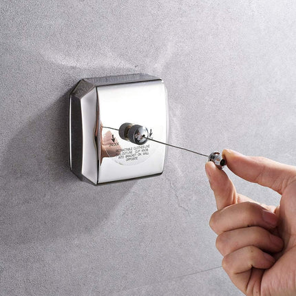 2.8m Invisible Clothesline Indoor Retractable Stainless Steel Wire Sturdy