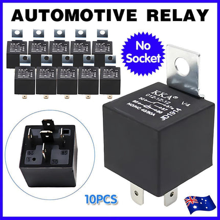10X 40A 30A 12V Car SPDT Automotive Relay DC 5 Pin with Harness 5 Wires Durable