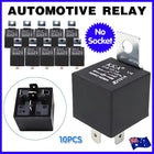 10X 40A 30A 12V Car SPDT Automotive Relay DC 5 Pin with Harness 5 Wires Durable