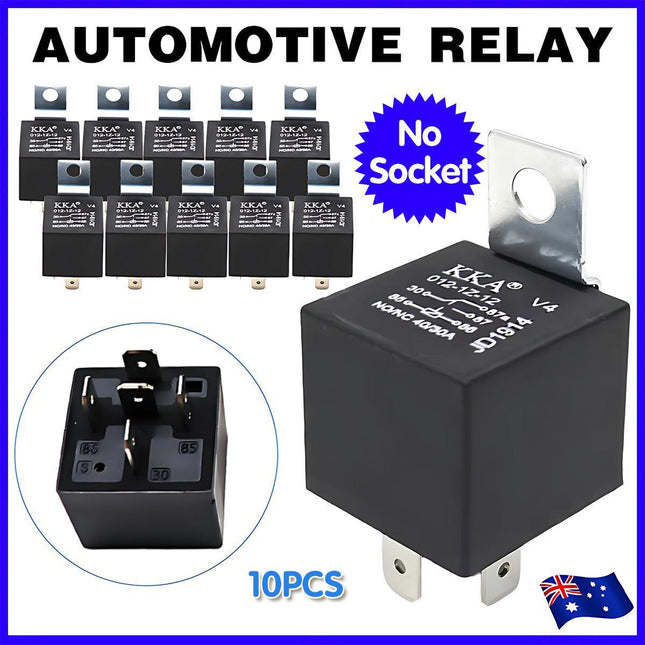 10X 40A 30A 12V Car SPDT Automotive Relay DC 5 Pin with Harness 5 Wires Durable