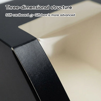 Slant Window Gift Boxes 10 Pack 19.5x22x12cm Black White