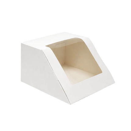 Slant Window Gift Boxes 10 Pack 19.5x22x12cm Black White