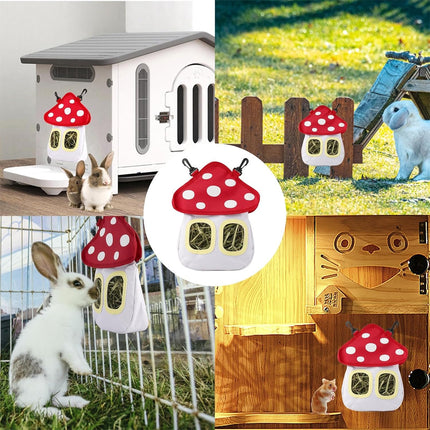 Small Animal Hay Feeder Bag for Rabbit Hamster Bite Resistant Easy to Clean