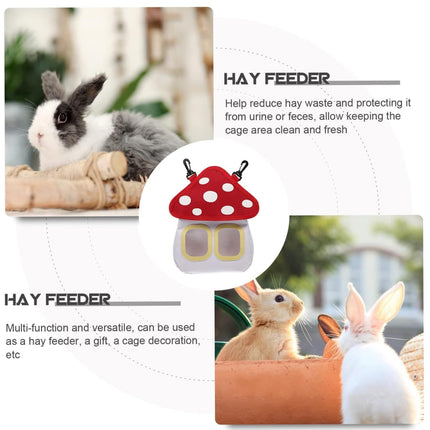 Small Animal Hay Feeder Bag for Rabbit Hamster Bite Resistant Easy to Clean
