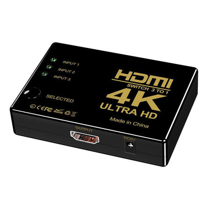 5 Port Hdmi Splitter Switch Switcher Hub Box Hdtv Ultra Hd 4K 60Hz With Remote - Aimall