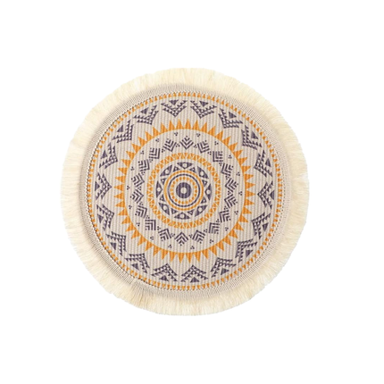 Round Placemats Fabric Heat Insulation Pads Coasters Home Decor Dining Table Mat