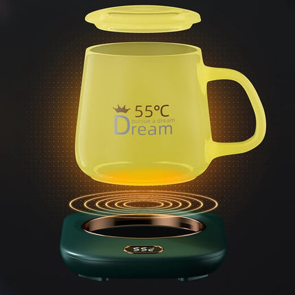 USB Heated Cup Warmer 3-Speed Adjustable Cup Pad for Coffee Tea Milk Office Use