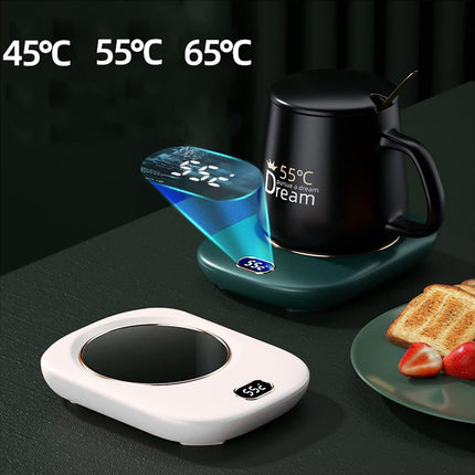 USB Heated Cup Warmer 3-Speed Adjustable Cup Pad for Coffee Tea Milk Office Use