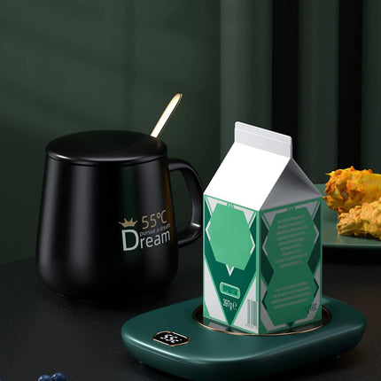 USB Heated Cup Warmer 3-Speed Adjustable Cup Pad for Coffee Tea Milk Office Use