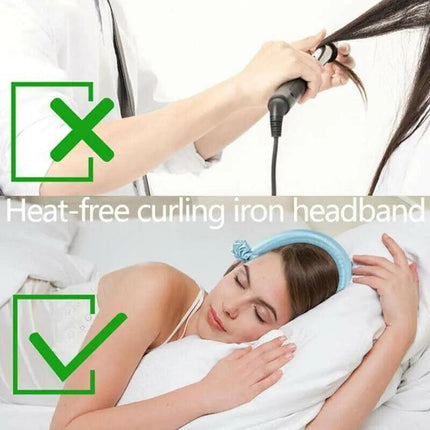 Heatless Curling Rod Headband Silk Curling Ribbon Hair Roller Lazy Curler Sets~ - Aimall