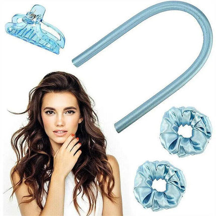 Heatless Curling Rod Headband Silk Curling Ribbon Hair Roller Lazy Curler Sets~ - Aimall