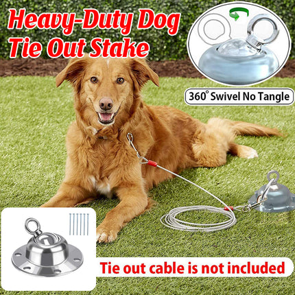 Dog Tie Out Stake 360 Rotation Heavy Duty Rustproof Pet Supply Yard Stake
