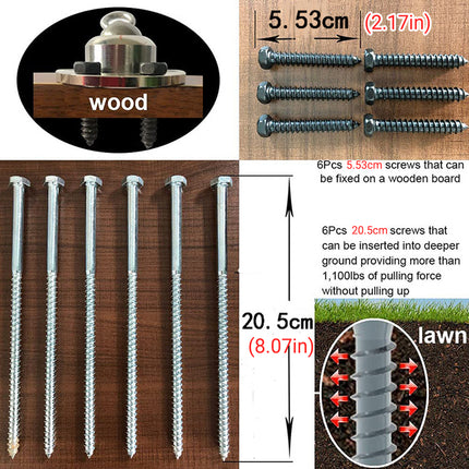 Dog Tie Out Stake 360 Rotation Heavy Duty Rustproof Pet Supply Yard Stake