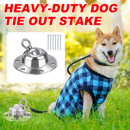 Dog Tie Out Stake 360 Rotation Heavy Duty Rustproof Pet Supply Yard Stake