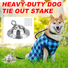 Dog Tie Out Stake 360 Rotation Heavy Duty Rustproof Pet Supply Yard Stake