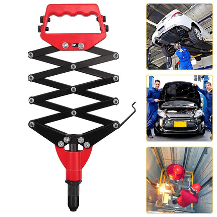 Folding Rivet Gun Tool Kit Sturdy Alloy Steel for Metal Wood Plastic Repair Use