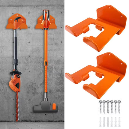 2PCS Wall Mounted Heavy Duty Weed Wacker Hook Storage Rack Metal Hanger Sturdy