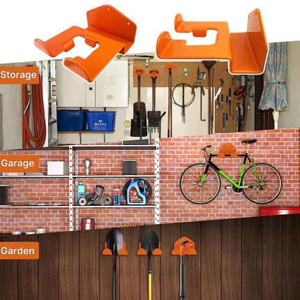 2PCS Wall Mounted Heavy Duty Weed Wacker Hook Storage Rack Metal Hanger Sturdy
