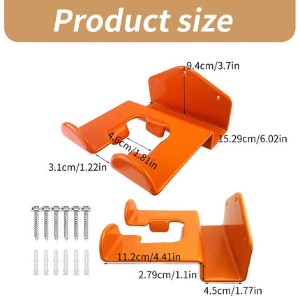 2PCS Wall Mounted Heavy Duty Weed Wacker Hook Storage Rack Metal Hanger Sturdy