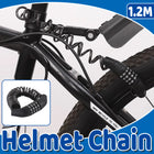 Helmet Lock Chain 4 Digit Password Motorcycle Anti-theft Cable Lock Portable